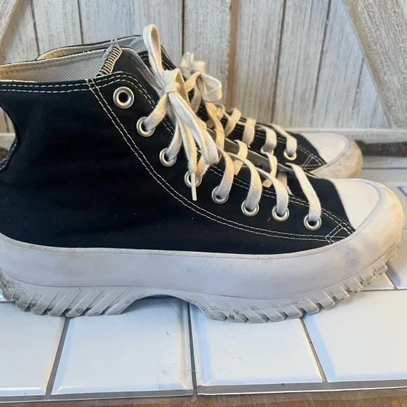 Converse Black and White platform High-Tops - Picture 2 of 5